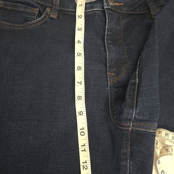 Polished Casual NYDJ Jeans Size 14 Lift Tuck Shaping Dark Wash Slim Straight Leg - Picture 9 of 12